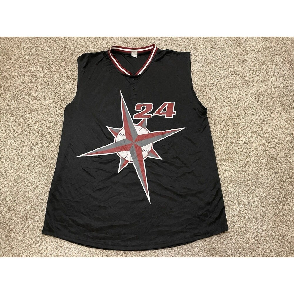 Seattle Mariners Ken Griffey Jr. #24 Turn Ahead The Clock Jersey Size XL Black🔥